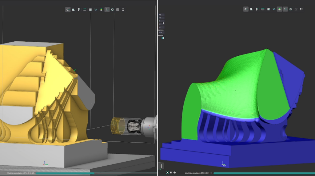Robot freest sculptuursegmenten uit grootformaat EPS-blokken